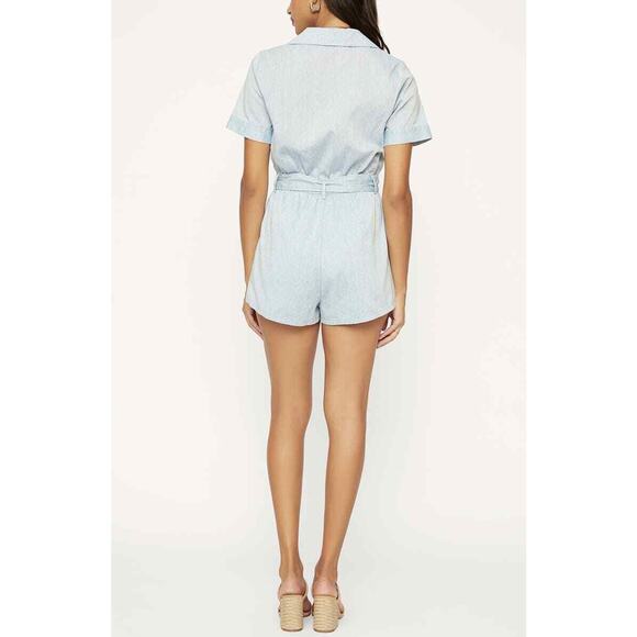Lost + Wander NWT Blue Lagoon Belted Romper Size M - Picture 4 of 10